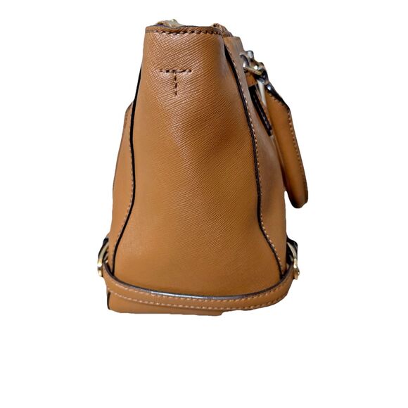 Tory Burch Tigers Eye Brown Saffiano Leather Robinson Multi  Crossbody Bag Tote - Picture 5 of 16